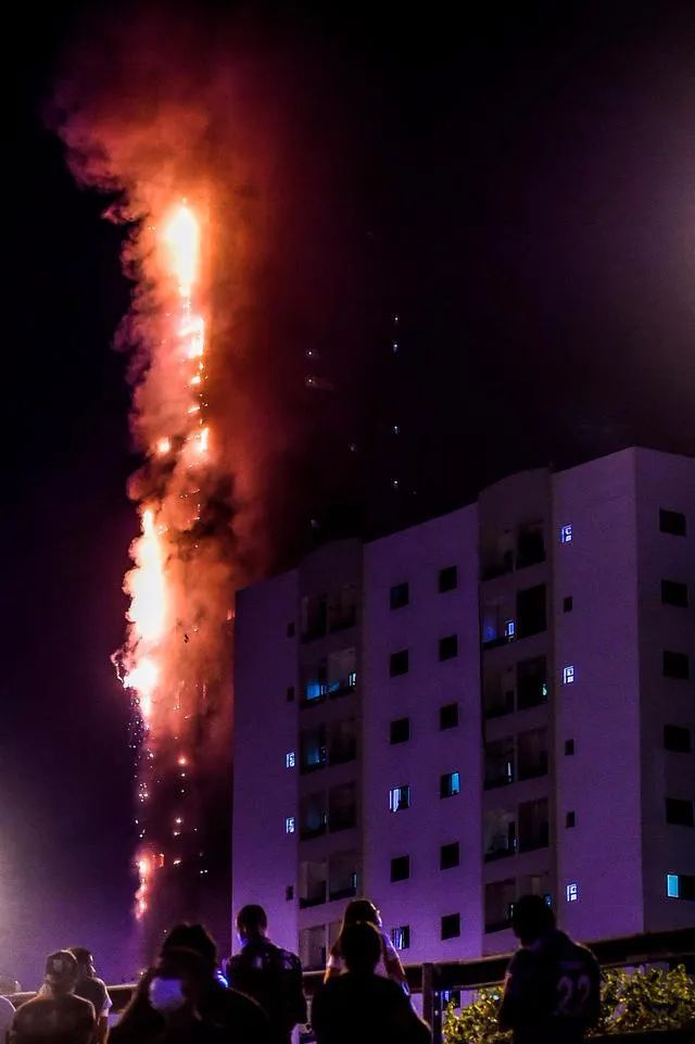 BWIN【警示】12人受伤！场面骇人沙迦整栋大楼被大火吞没(图1)