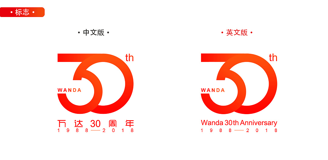【logofree】万达集团公司30周年LOGO设计(图2)