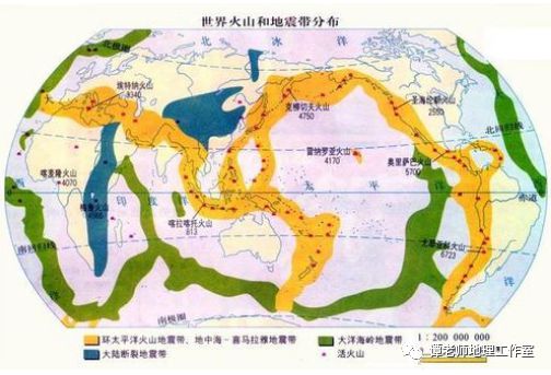 【备考干货】全球地壳划分为六大板块;太平洋板块、亚欧板块、非洲板块、美洲板块、印度洋板块（包括大洋洲）和南极洲板块详解构造图(图3)