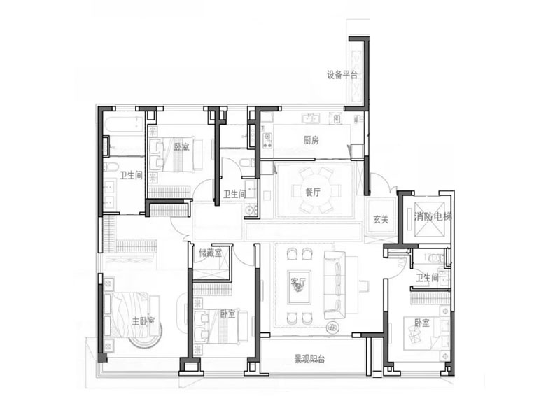 天元府户型图公布 建面为322867 ㎡报价约96000元㎡(图1)